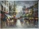 มีดจาน Paris Oil Painting Paris Street Thick Oil 50 cm x 60 cm For cafes